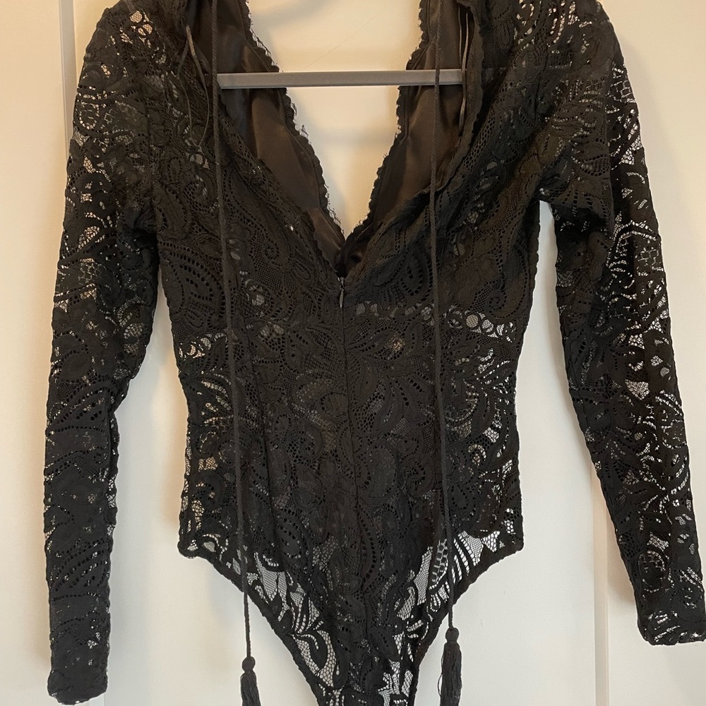Black Asos bodysuit